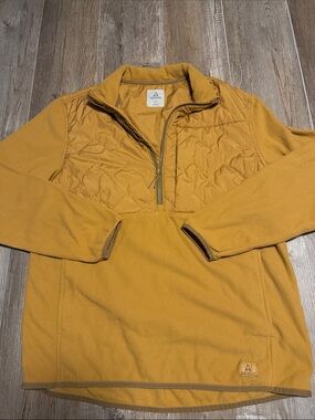 Ascend Golden Mustard Quilted Half-Zip Pullover